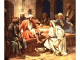 Jesus washing his disciples` feet - by William Hole